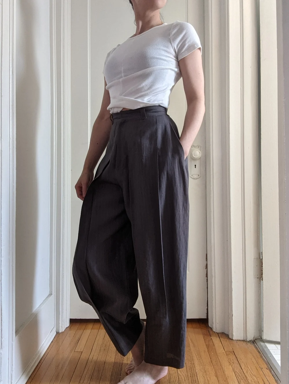 Japanese Vintage Designer Barrel Trousers - Picture 2 of 10